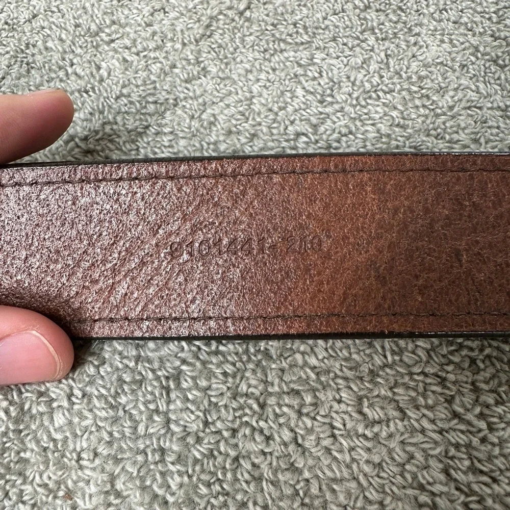 Lauren Ralph Lauren Brown Genuine Leather Belt Brass Buckle 9101441-210